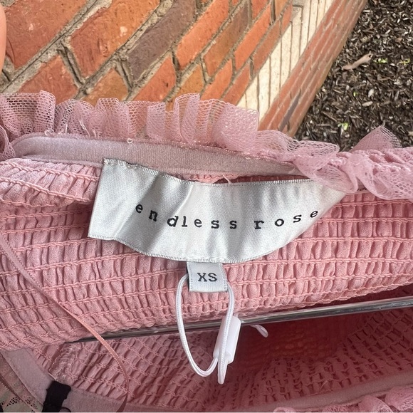 Endless Rose Tulle Crop Tank Top XS - Picture 8 of 12